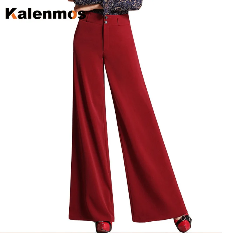 

Pants Women Wide Leg Plus Size High Waist Francais Korean Loose Suit Pants Spring Fall Winter Luxury Slim OL Formal Trousers