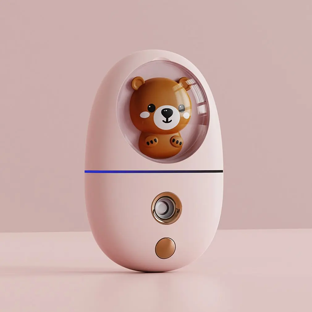 

Mini Cartoon Nano Face Steamer Portable Handheld Cold Spray Humidifying And Moisturizing Fine Mist Beauty Sprayer USB Charger