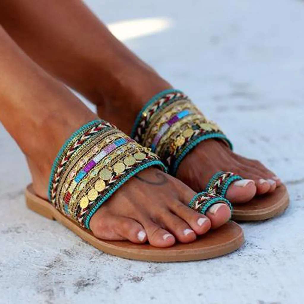 

Women Summer Shoes Boho Artisanal Flat Sandals Ladies Handmade Greek Style Flip Flop Slippers Sandals Sandalia Feminina 2020