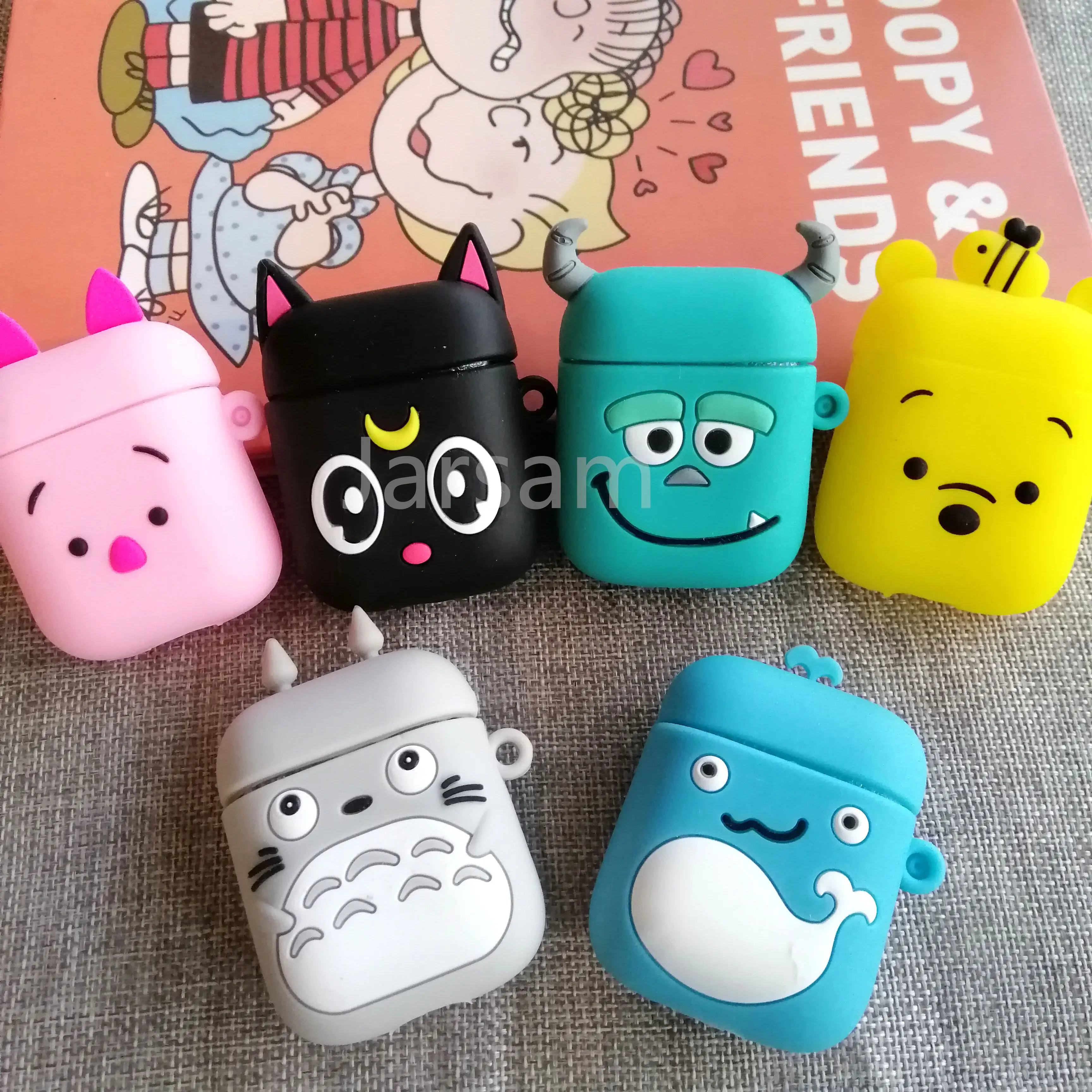 Чехол s для Apple AirPods 2 мягкий чехол наушников с рисунком авокадо клубники Air Pods 1