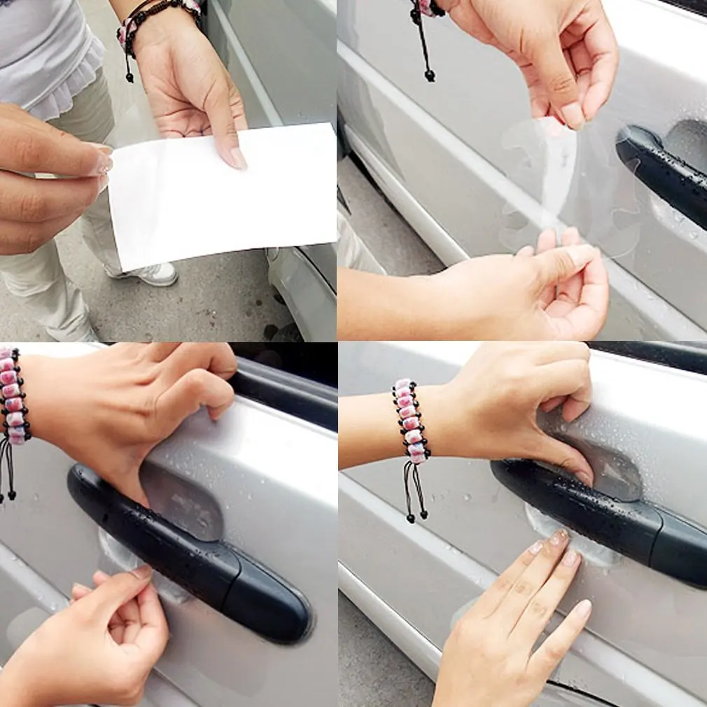 

Car Door Handle Bowl Scratch Protective Invisible Transparent Stickers Silicon Rearview Mirror Anti-collision Protection Strip