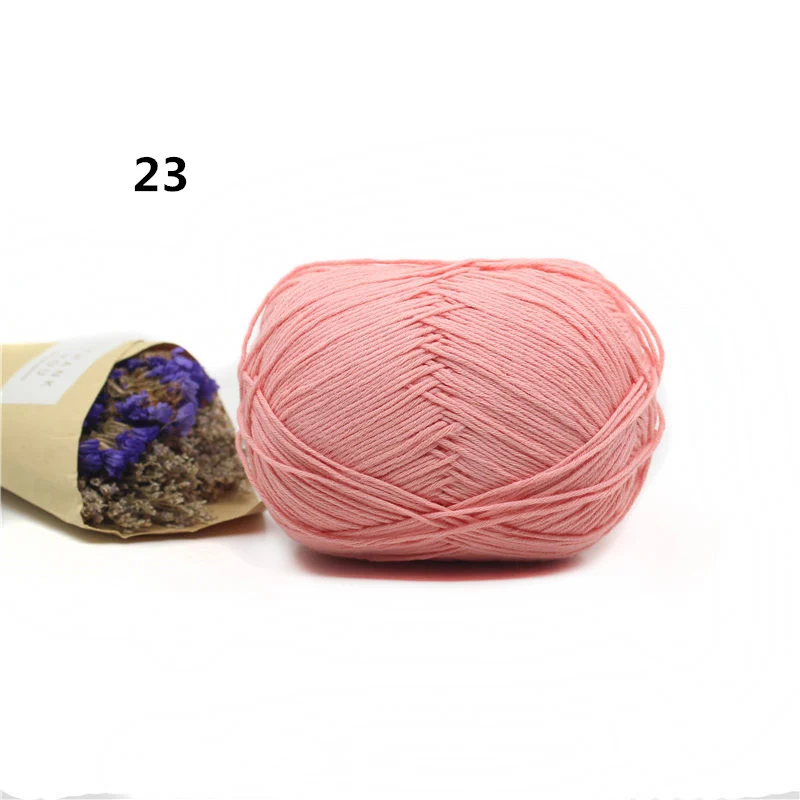 1pc 23 1 шт. пряжа хлопок Хлопок Вязание Пряжа для Вязания Пряжи для Вязания Мягкие Плавные Естественные Анти-Пиллинг 20 Цветов - Цвет: 1pc 23