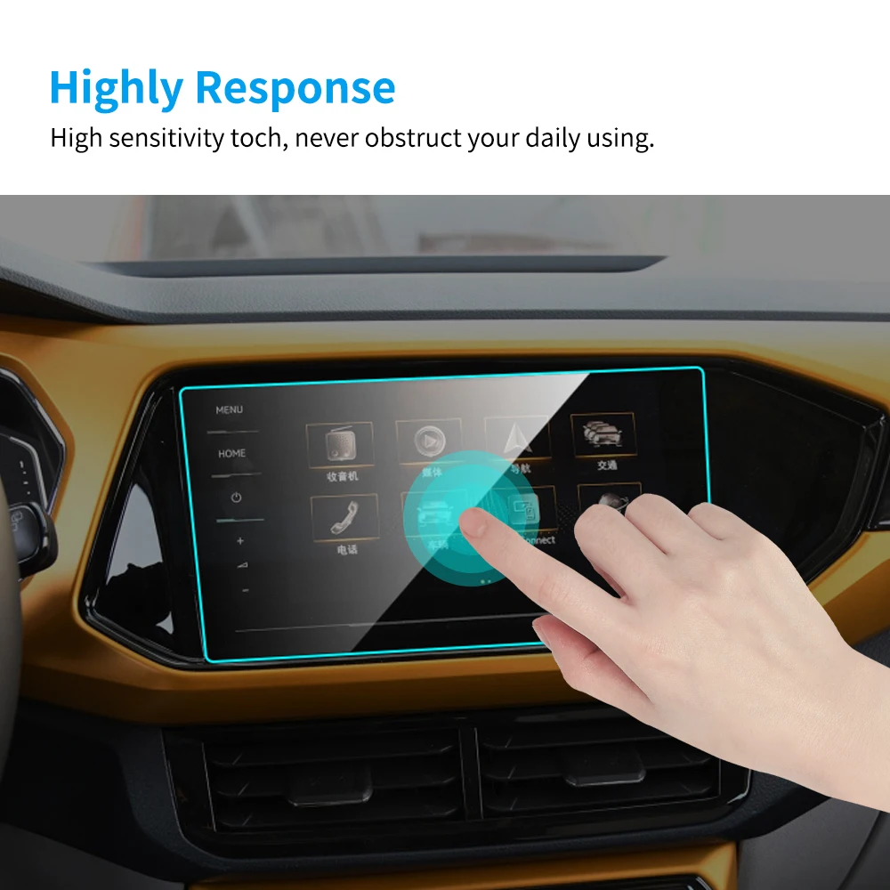 Автомобильная защита для экрана GPS-навигатора Volkswagen VW T-Cross интерьер автомобиля 9H
