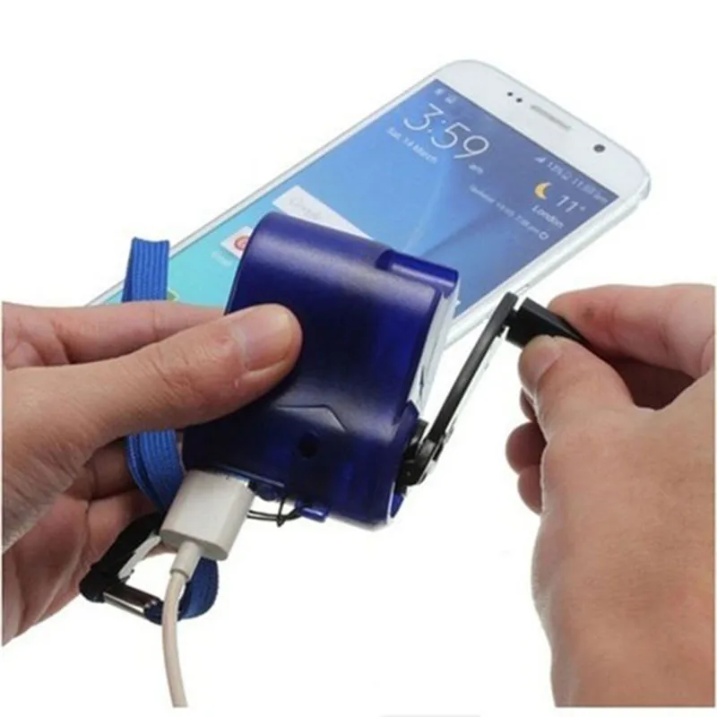 

EDC USB Phone Emergency Charger For Camping Hiking Outdoor Sports Hand Crank Travel Charger camping equipment Survival Tools