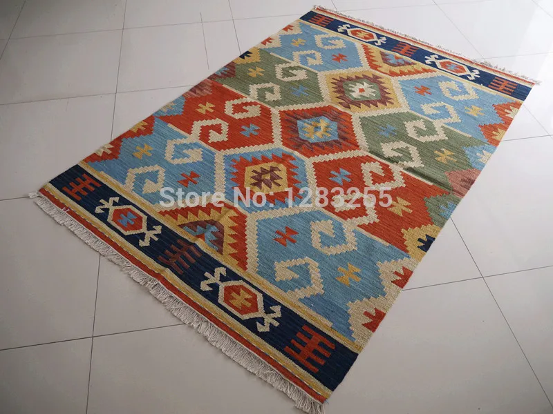 Турецкий напольный ковер винтажная решетка тонкая искусственная шерстяная