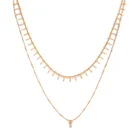 Модное многослойное ожерелье с гравировкой на застежке, Новая женская популярная модель на вкус XL821