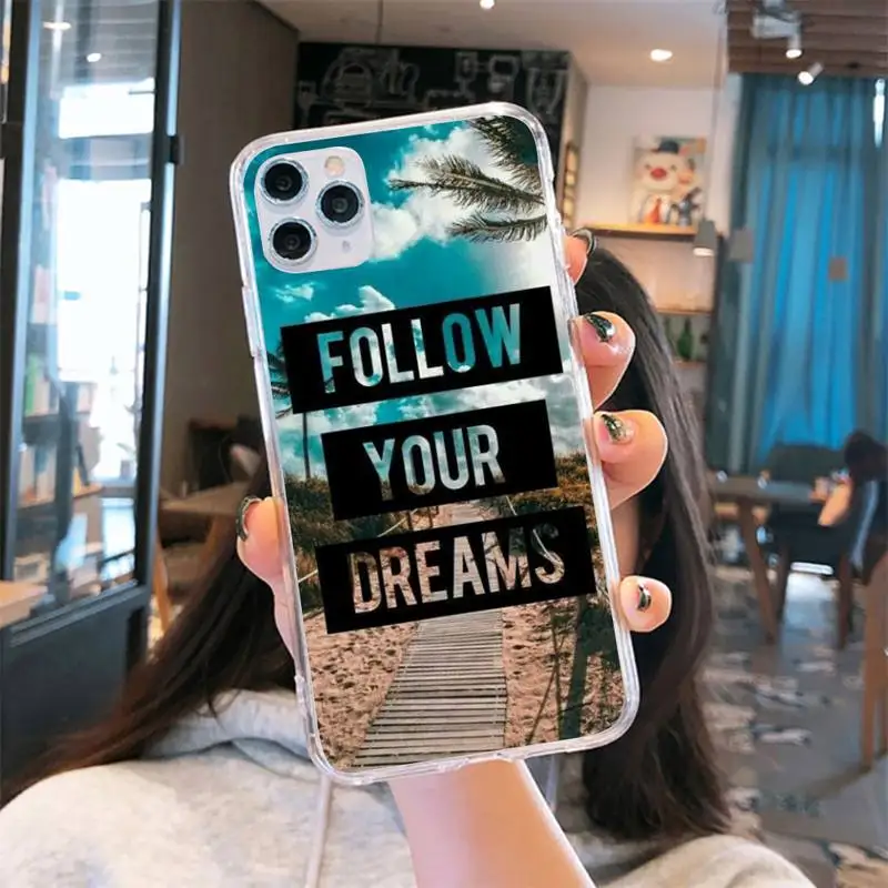 

Travel mountain sea beach quotes Phone Case Transparent for iPhone 6 7 8 11 12 s mini pro X XS XR MAX Plus se cover funda shell