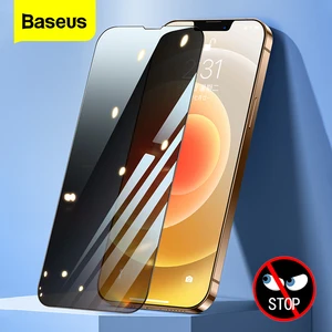 baseus 2pcs tempered glass anti glare screen protector for iphone 13 mini pro max2021 anti peeping full cover privacy film glass free global shipping