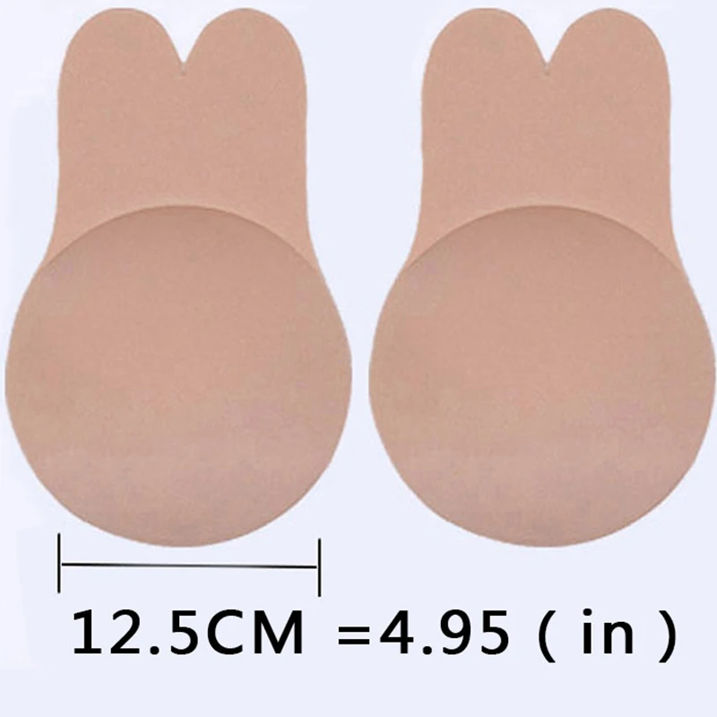 Beige-12.5CM Женское белье пуш-ап бюстгальтер без бретелек бюстгальтер «кролик» Для женщин Самоклеющиеся Беспроводной без косточек груди для вечерние платье бесшовное нижнее белье - Цвет: Beige-12.5CM