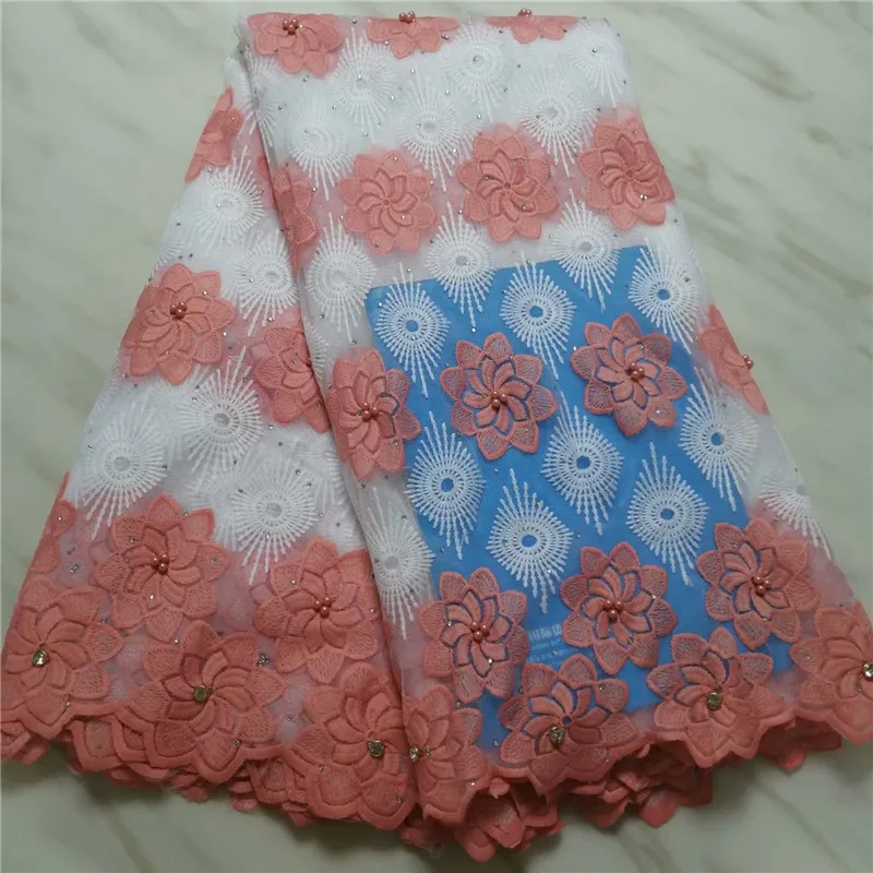 Розовый тюль с блестками ткань высокого качества африканская Сетка Свадебное платье Шитье блестками вышитый материал белый зеленый