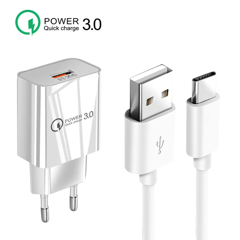 Быстрое зарядное устройство USB Type-c для Samsung Galaxy A52 S20 FE Note 20 Ultra Plus A51 A71 A21S QC 3.0 |