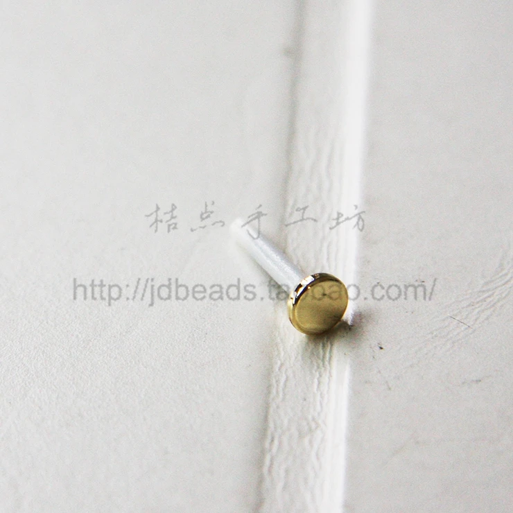 2 шт. (одна пара) позолоченные медные сережки круглые 6 мм (3135C)