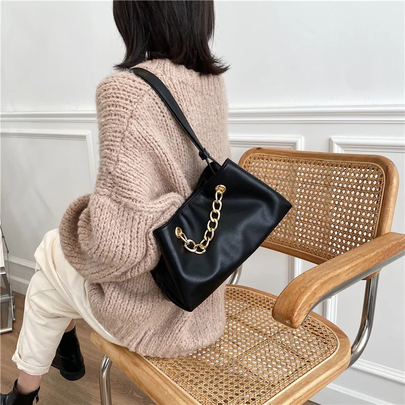 

Bags Women's Bags 2020 New Products High Quality Ladies Handbags Fashion Chain Armpit Bags Fashion PU Shoulder Messenger Bags