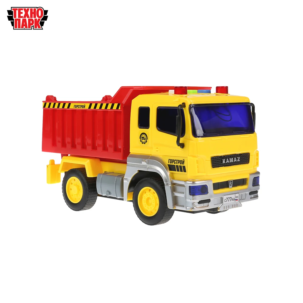 Машина ТЕХНОПАРК КАМАЗ самосвал 17см пластиковый со светом и звуком инерционный