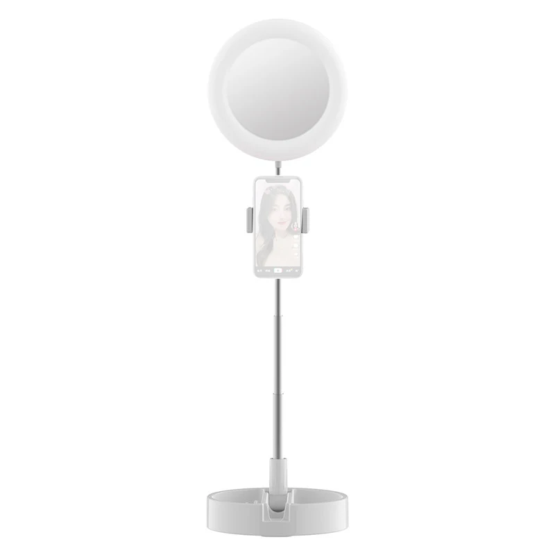 G3 Foldable One-Piece 6Inch LED Ring Light Round Stand Phone Holder for Live Broadcast Selfie Video |