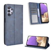 leather protective phone case magnetic buckle flip card holder phone cover for samsung galaxy a32 5g phone