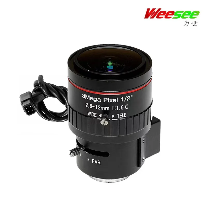 2.8-12mm 3MP1/2 CCTV lens auto iris focus CS mount industrial security camera | Lens