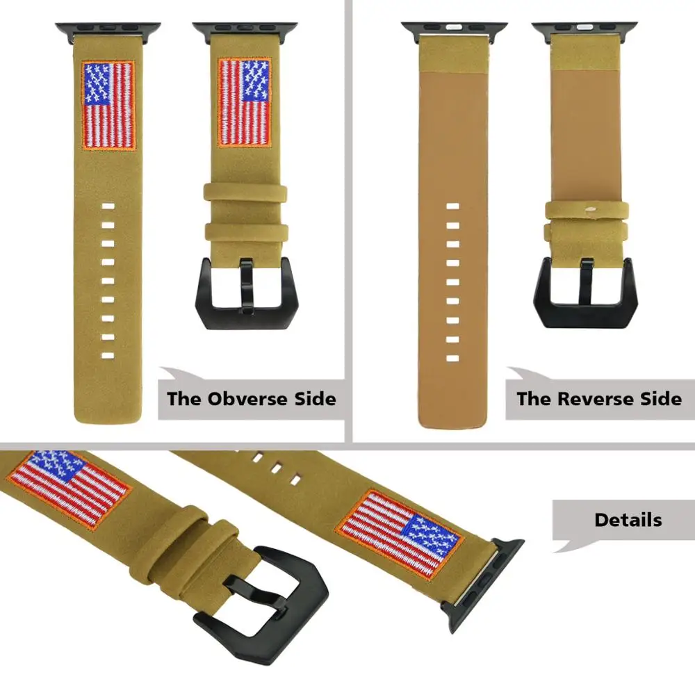 Ремешок кожаный для Apple Watch Band Series 5/4/3/2/1 42/44 мм 38/40 мм|Ремешки часов| |