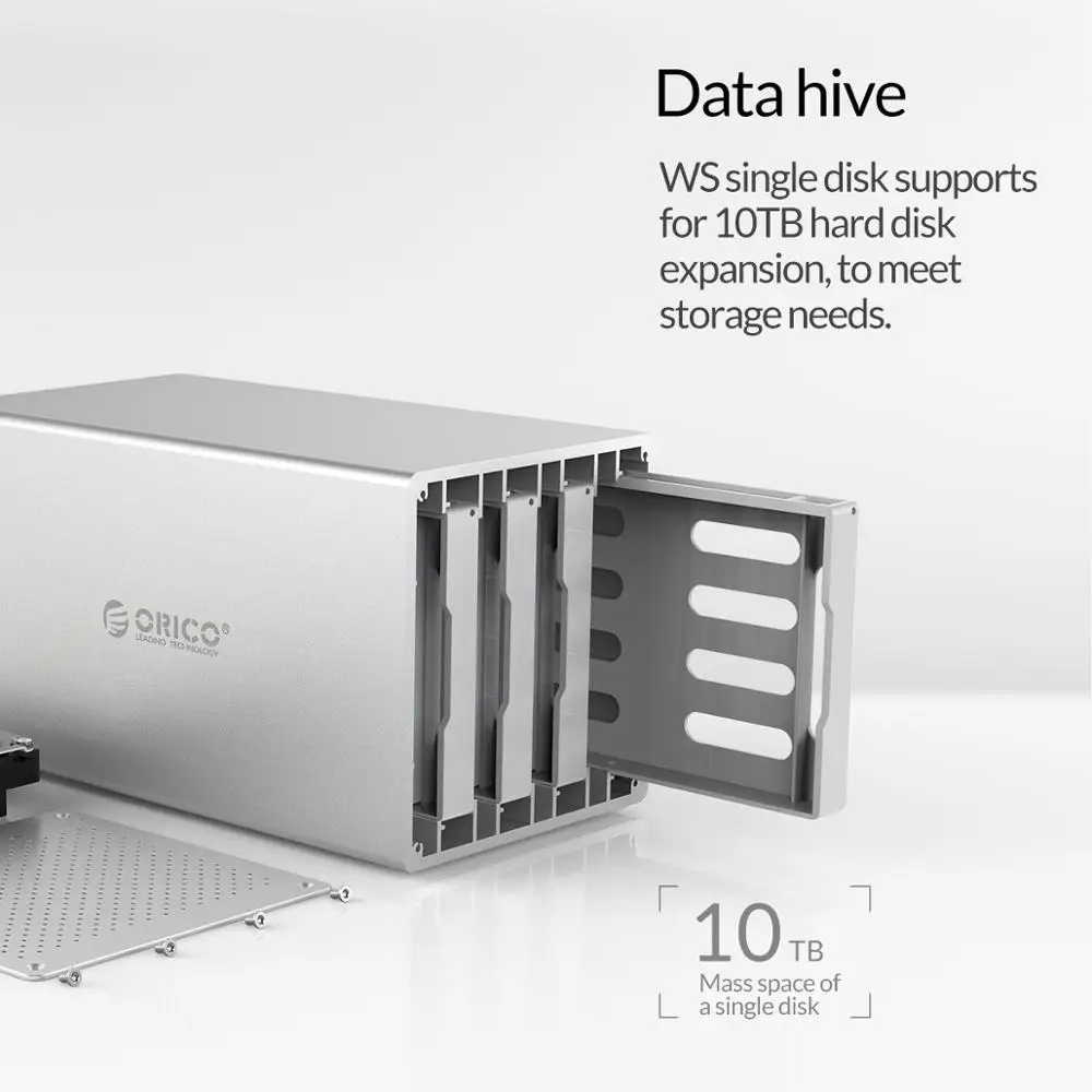Док станция для HDD ORICO WS Series 3 5 дюйма 4 отсека USB3.0 с поддержкой Raid алюминиевый