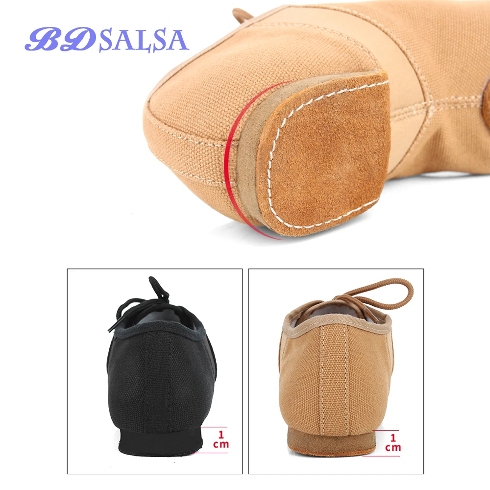 Professional Ballet Body Shoes Adult Jazz Dance Shoes Soft Bottom Breathable Cat Claw Indoor Teacher Exercise Shoes Canvas Lace