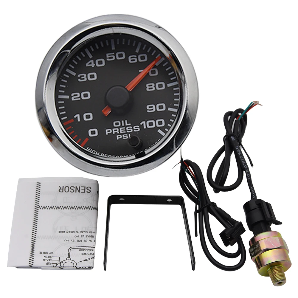 Манометр для масла измеритель температуры воды и с датчиком гонок 52 мм 7
