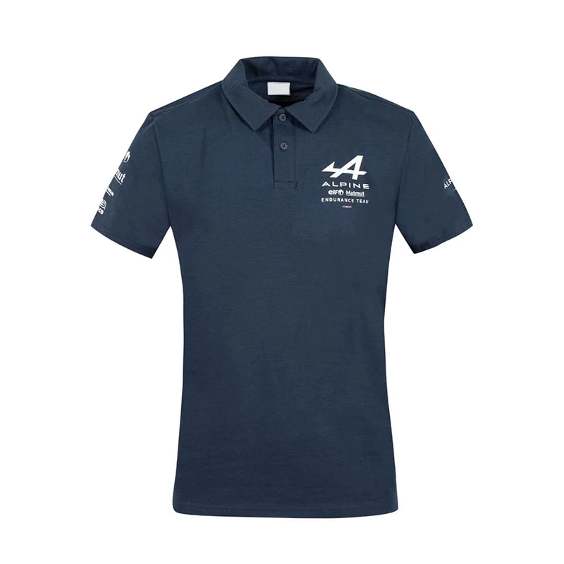 

2021 Season Motorsport Alpine F1 Team A Racing T-Shirt White Black Breathable Teamline Short Sleeve Polo Shirt Car Fan Clothing