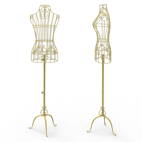 2023 Iron Female Art Mannequins Clothes Tripod Base Paspop Realist Manequim Body For Wedding Dress Display Hangers Supplies B067