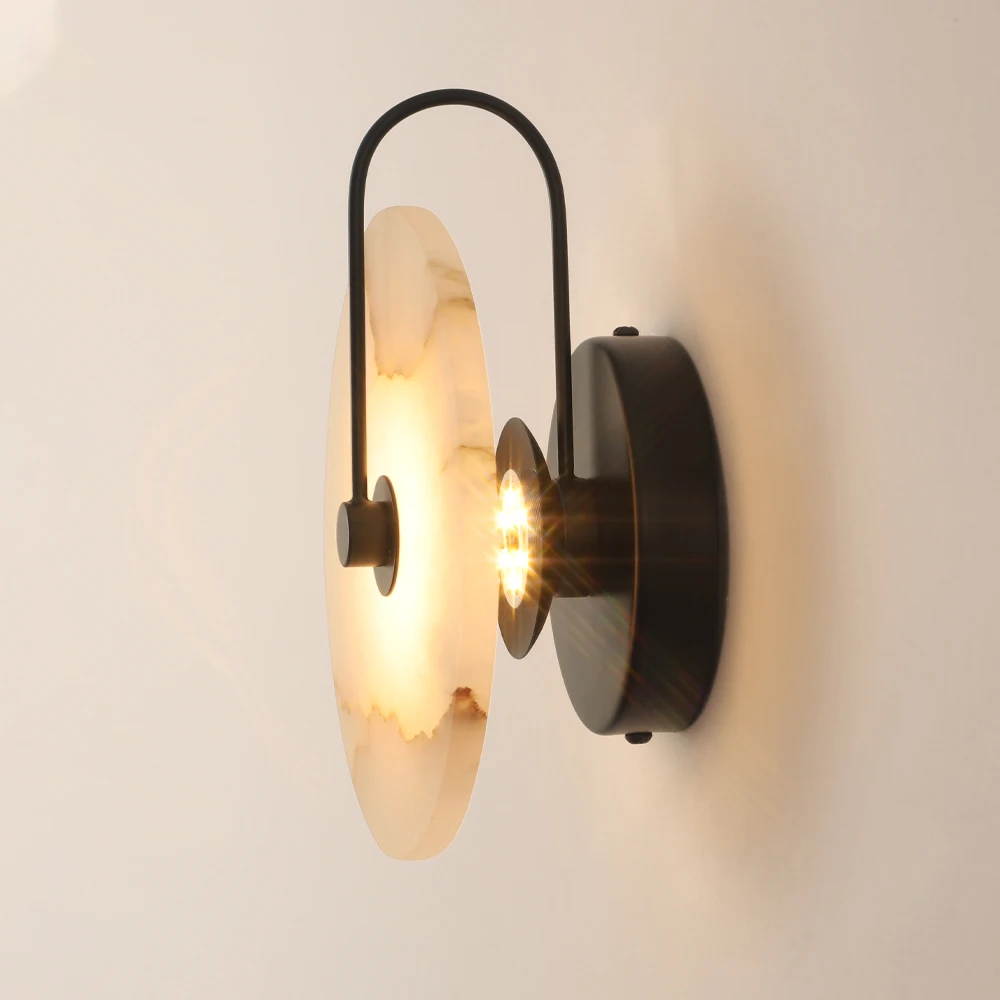 

Modern Wall Decor Marble Wall Lamp Creativity Retro Luxury Wall Light Lighting For Bedroom Living Room LED Warm Light Lights