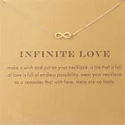 Трендовое Простое Ожерелье-чокер с символом бесконечности для женщин золотого цвета с воротником Collier femme, эффектные ювелирные изделия, подарки на день Святого Валентина