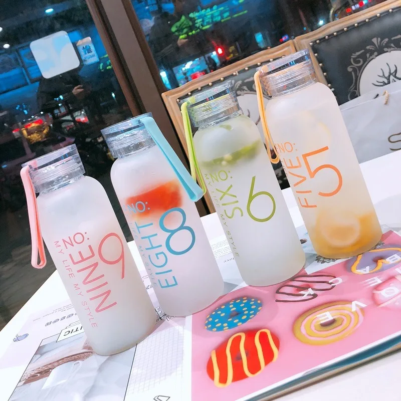 Корейский креативный тренд ins матовая Высокая боросиликатное стекло для воды