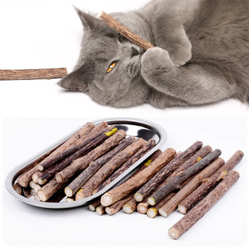 2/5/10 шт. Натуральная древесина для-ТАТА кошачья шлифовальная палка закуска чистые