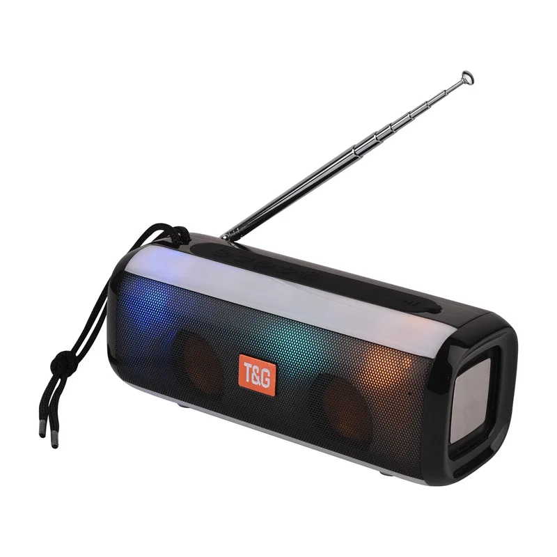 Bluetooth Колонка FMRaido Cool LED Light Портативная Беспроводная колонка с регулируемой