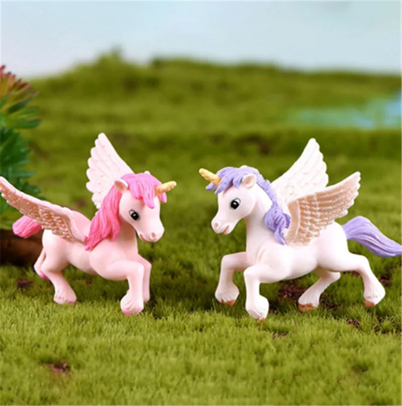 Из мультфильма Холодное сердце 1 шт. Единорог миниатюрные фигурки Фея садовые