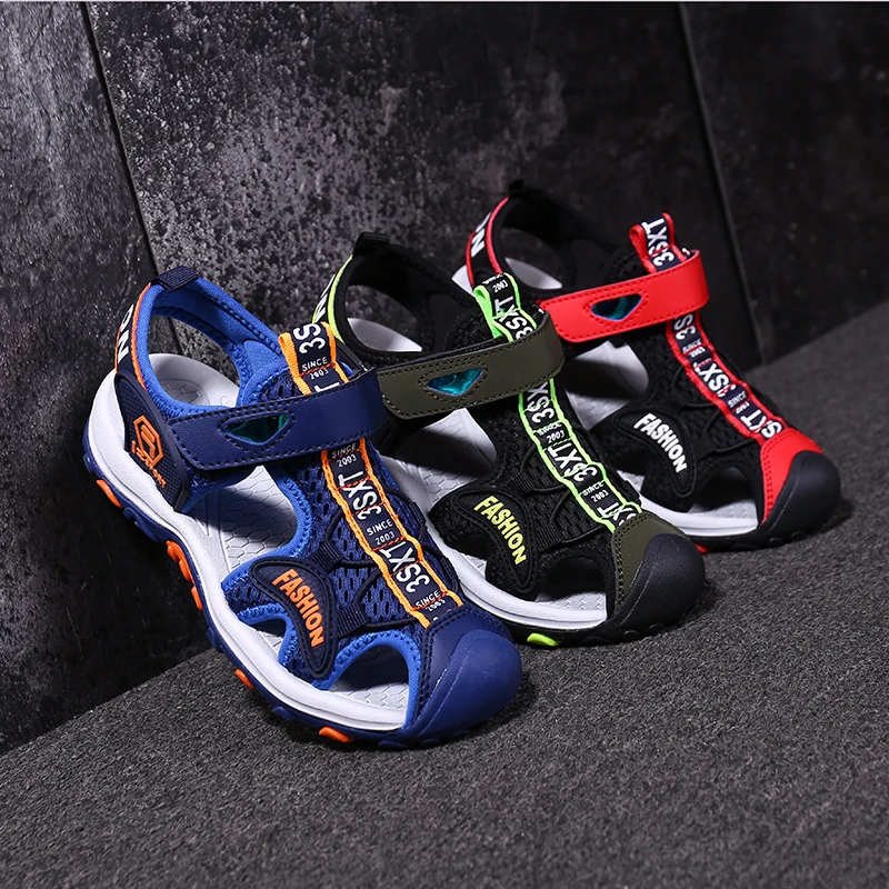 

Summer Children Closed-Toe Sandals Fashion Brand Boy Girls Soft Non-slip Casual Shoes Kids Beach Baby Slippers Chaussure Enfant