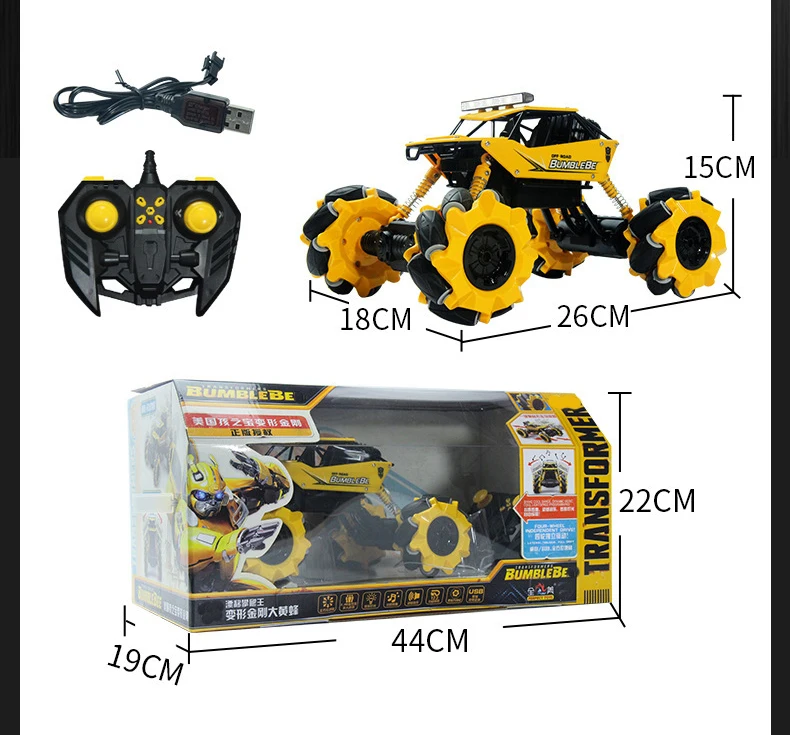 1:16 2,4G RC автомобиль с Mecanum колеса 4WD RC Drift восхождение дистанционного Управление Stunt автомобилей танцующие led Музыка внедорожный шмели автомобиль игрушка