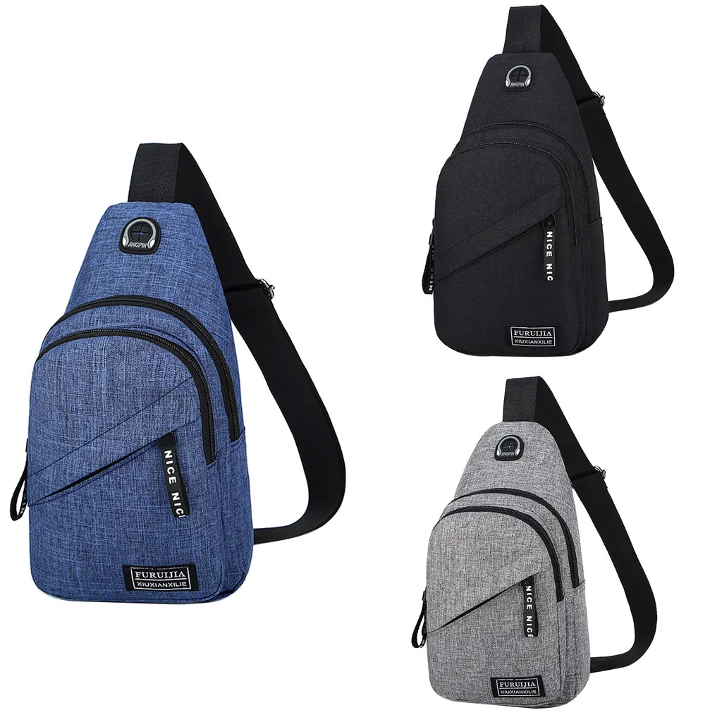 Модная поясная сумка мужская из ткани Оксфорд нагрудная маленькая модная с