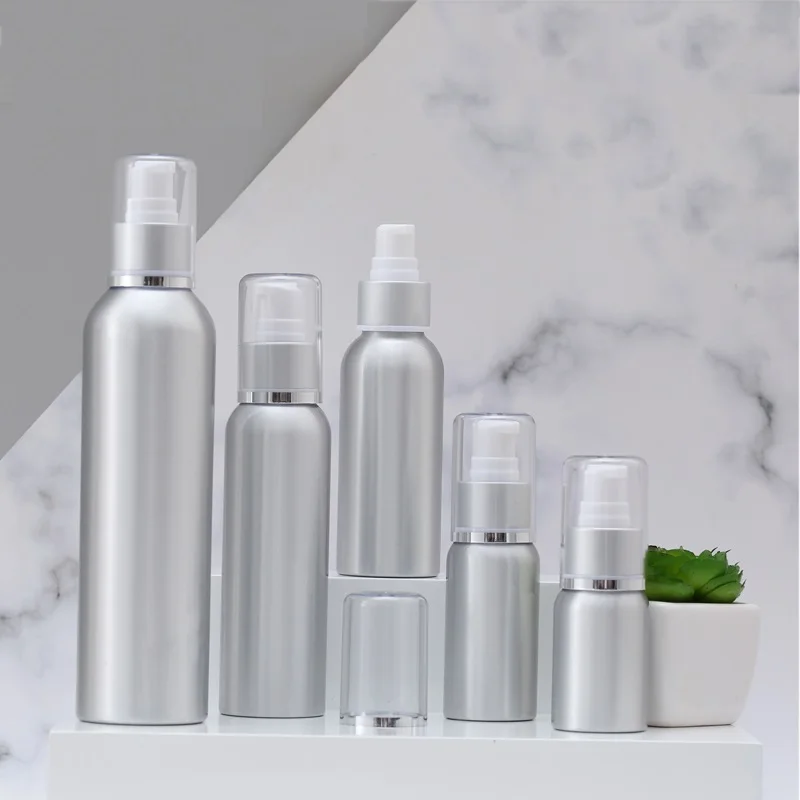 Алюминиевая металлическая бутылочка с насосом 50 мл|pump bottle|pump dispenser bottlepump automotive |