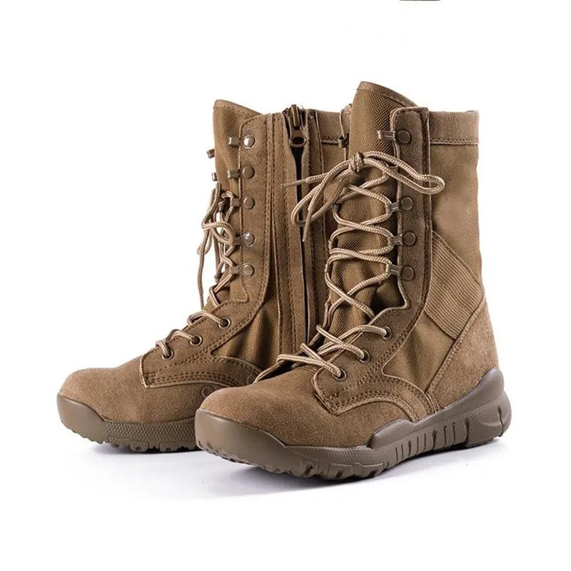 Зимние черные мужские армейские ботинки тактические из коровьей замши удобные