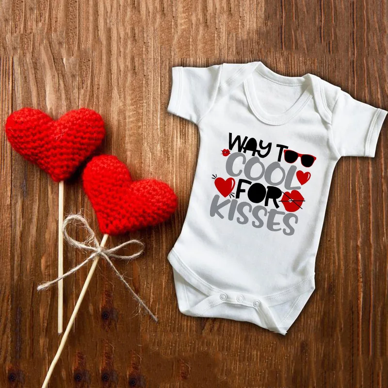 Bodys para fiestas de beb&eacute;s y primer d&iacute;a de San Valent&iacute;n, monos para beb&eacute;s, regalos de vacaciones, mono lindo para ni&ntilde;os peque&ntilde;os, informal, primer San Valent&iacute;n-4