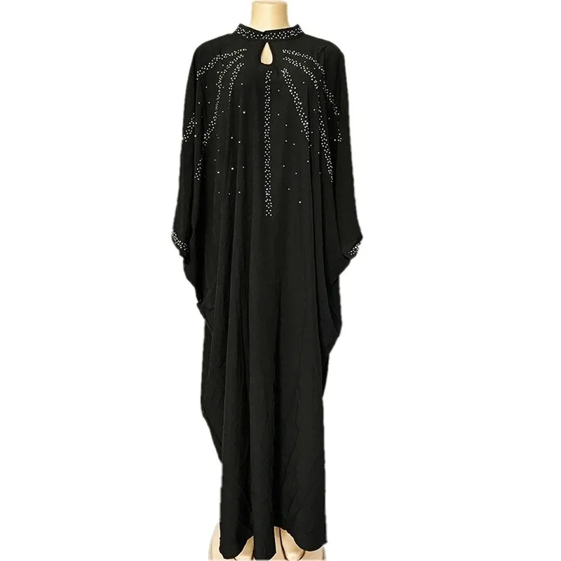 Дубайский хиджаб Печати Элегантное женское платье в винтажном стиле с длинным