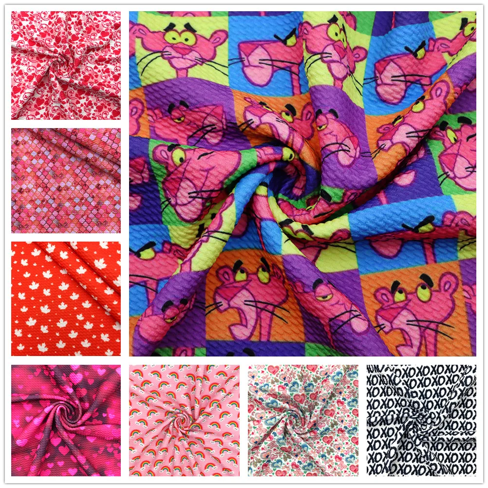 1/2 ярда сердечки любовь XOXO Радужный Леопардовый принт пуля текстурированная