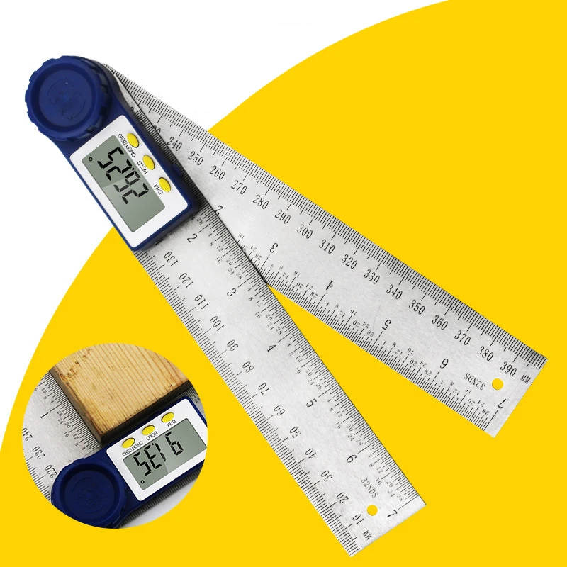 

0-200mm 7 Inch Digital Angle Meter Protractor Ruler 2 in 1 Goniometer Level Electronic Angle Finder Angle Measuring Tool