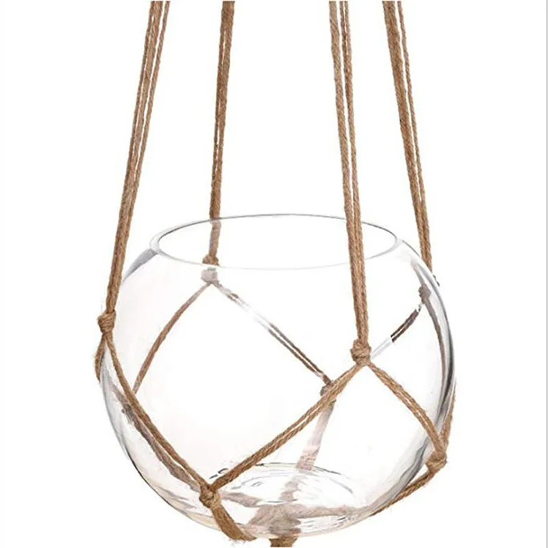 

Gardening And Greening Flower Pot Hanging Net Handmade Lace Flower Pot Hanging Basket Family Balcony Courtyard Garden Decoration