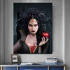 Полноразмерная картина круглая иамонда, порочная королева вампира 5D, Готическая вышивка, алмазная Вышивка крестиком, красное яблоко, художественное украшение для дома
