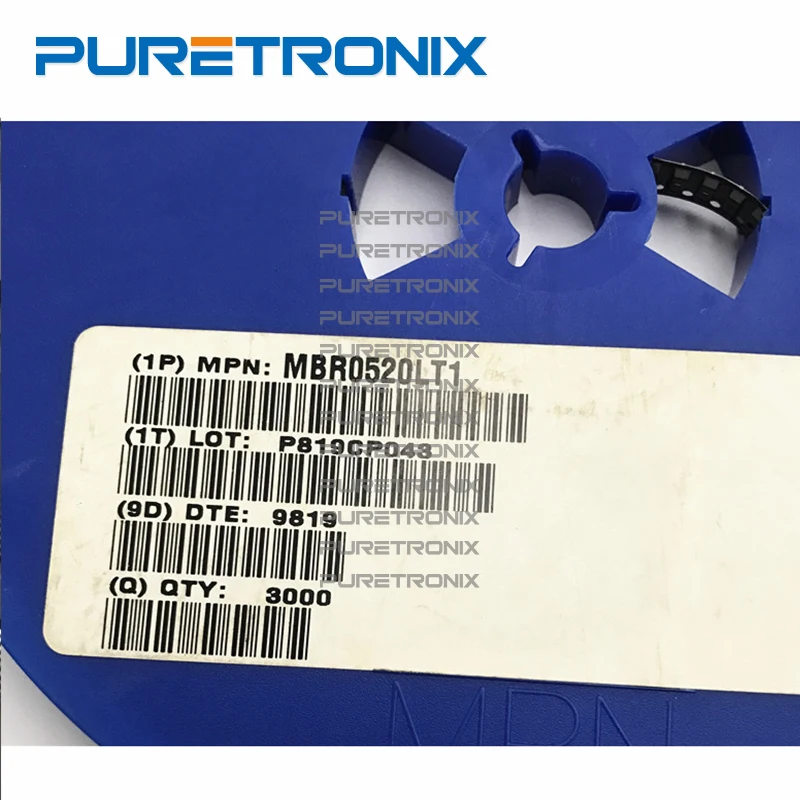 Выпрямитель питания Шоттки MBR0520LT1MBR0520LT1G SOD-3000, 20 в/123 мА, маркировочный код B2, шт.