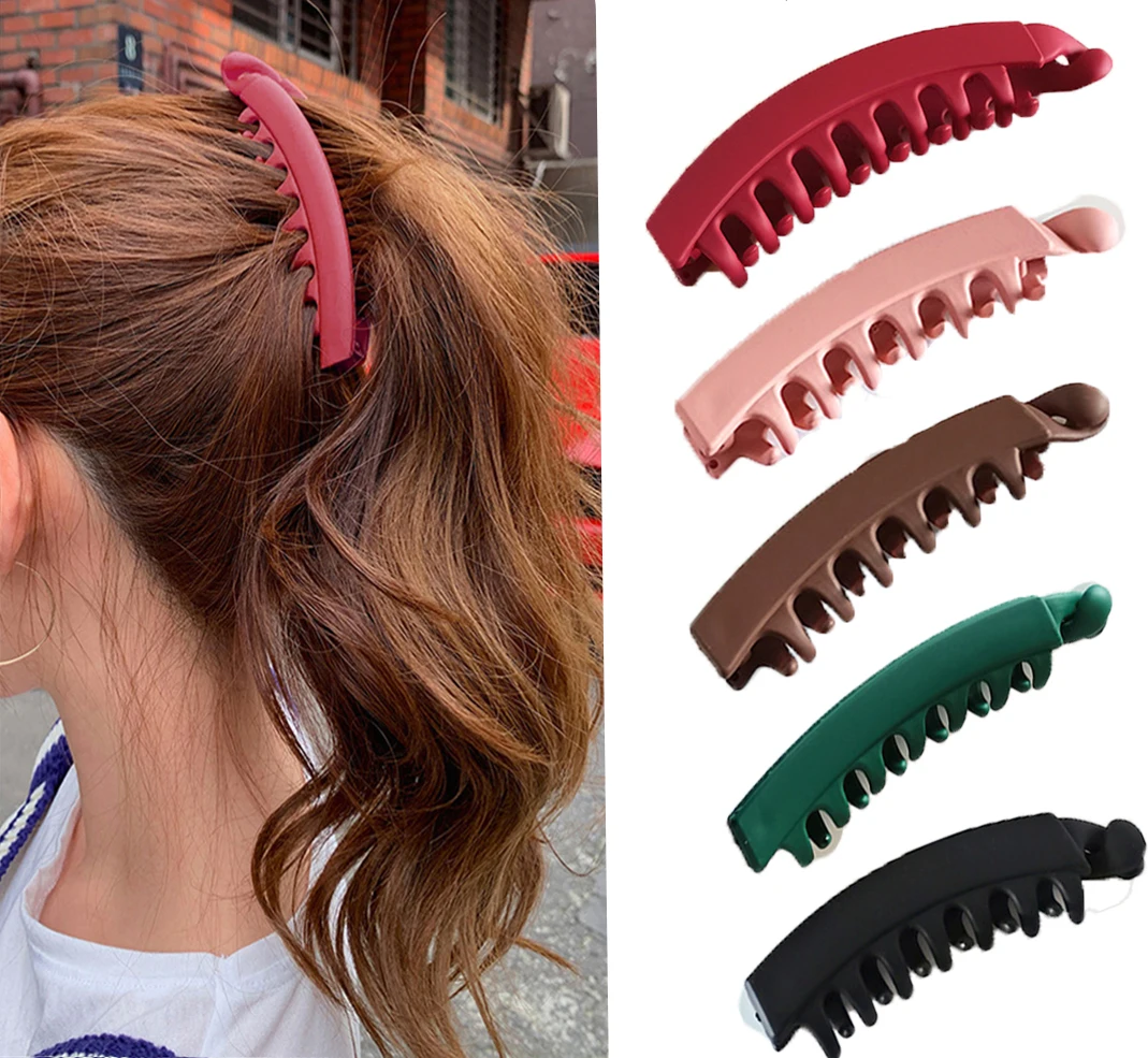 

Женская заколка-краб для волос, элегантная Винтажная заколка-краб большого размера, аксессуары для волос для девочек