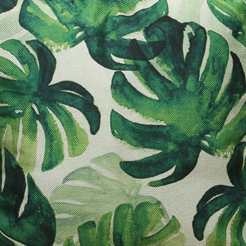 Двусторонняя печать свежий стиль тропические растения пальмовый лист зеленые