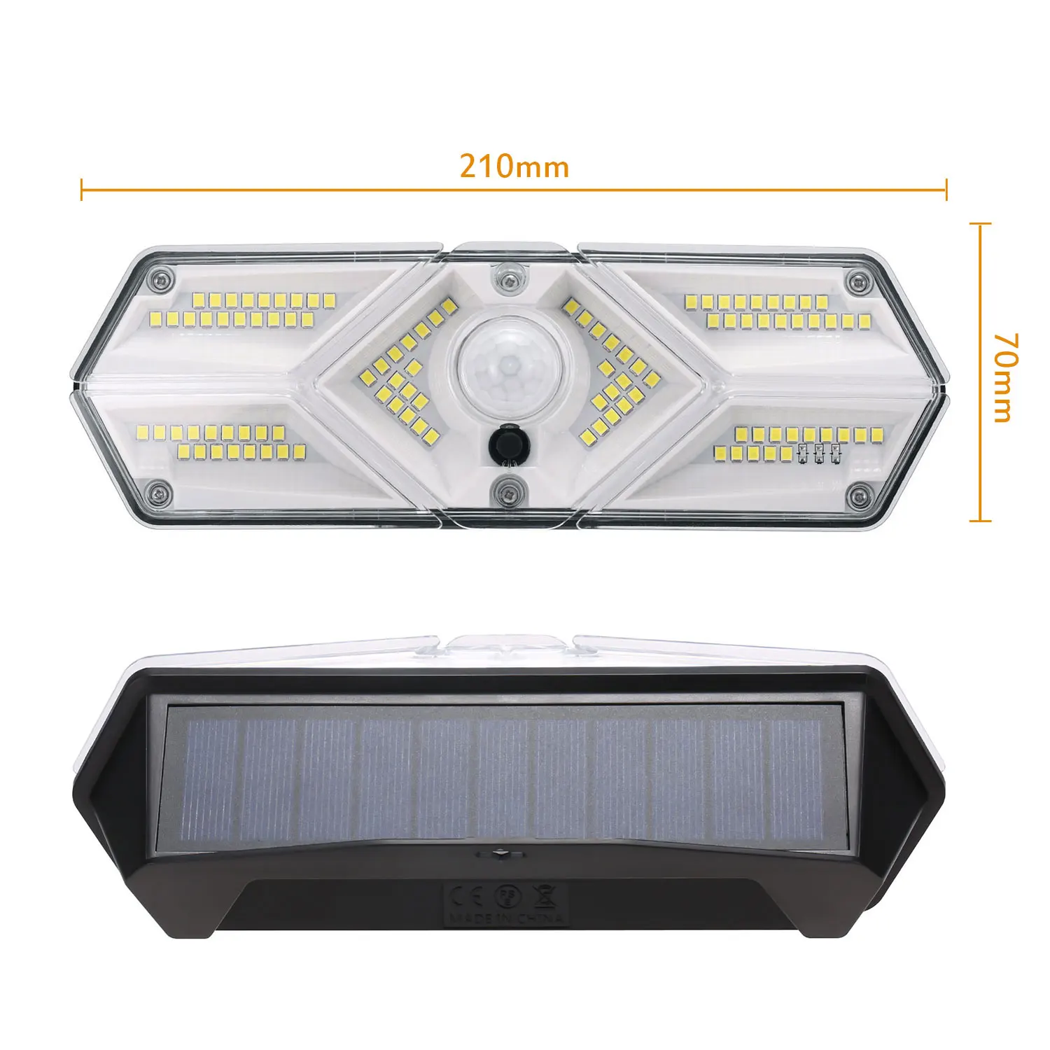 

104LED Wide Angle Wall Lamp 10M Sensoring Distance Outdoor Solar Lamp Motion Sensor Wall Lamp For Garden Yard Street
