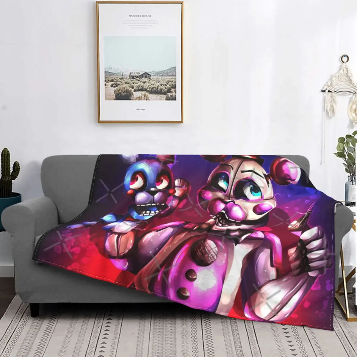 

Funtime Freddy Blanket Bedspread Bed Plaid Duvets Bedspreads Thermal Blanket Children'S Blanket