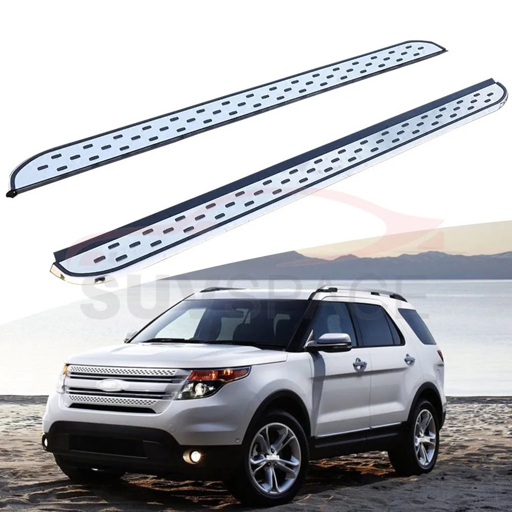 

Side step fits for Ford Explorer 2011-2020 running board nerf bar 2Pcs left right Aluminium side step side pedal